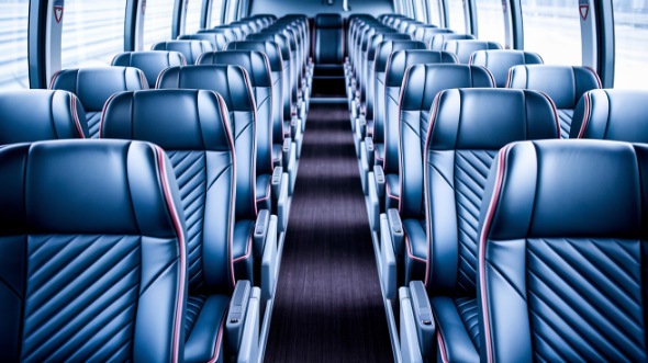 corpus christi 50 passenger charter bus inside