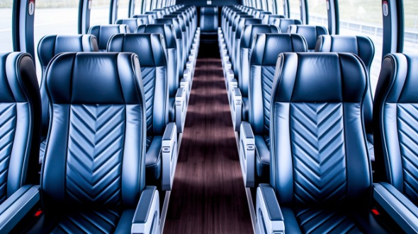 corpus christi 55 passenger charter bus inside